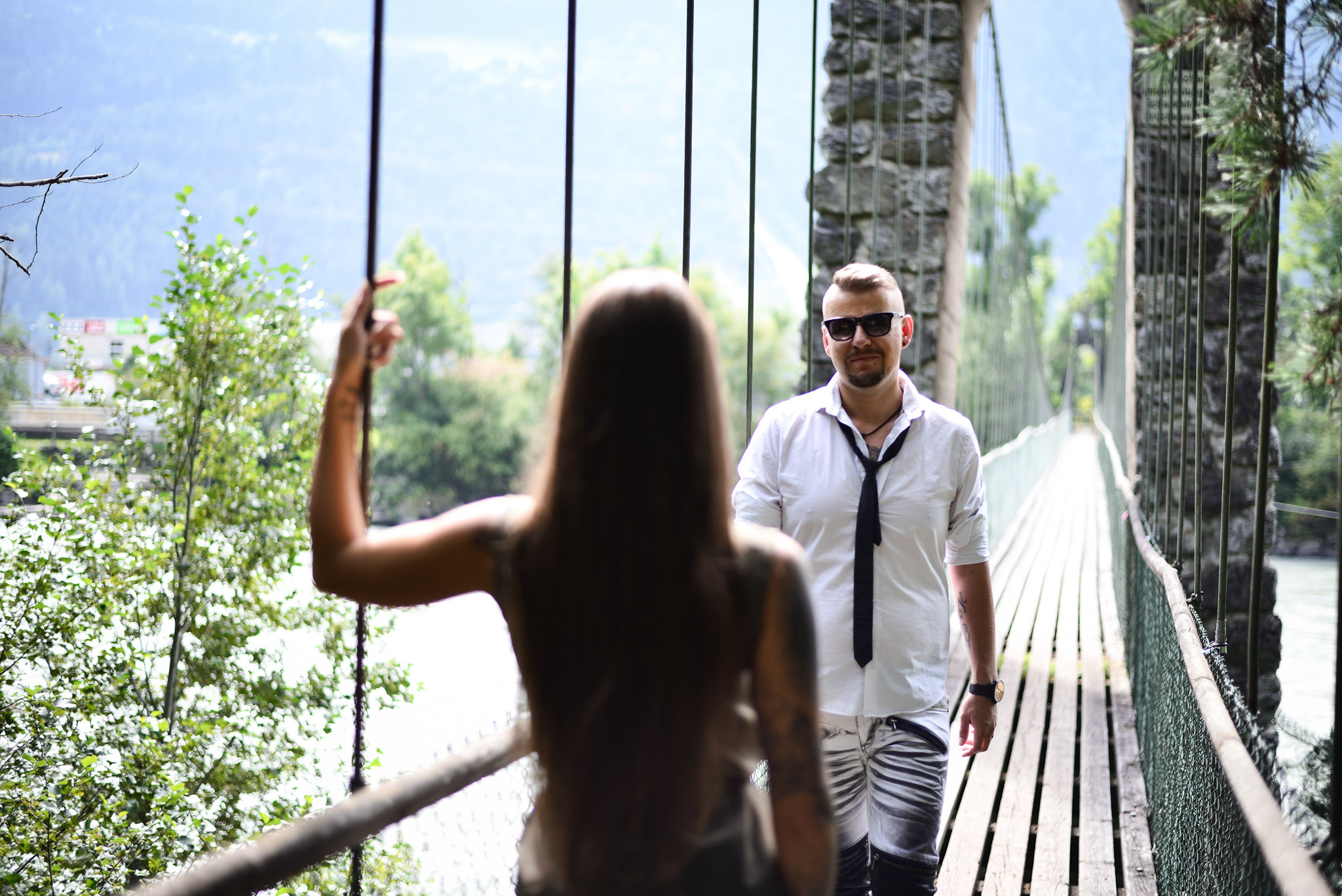 vediart Fotoshooting mit Romina und Daniel Wasserfall Stams August 2019